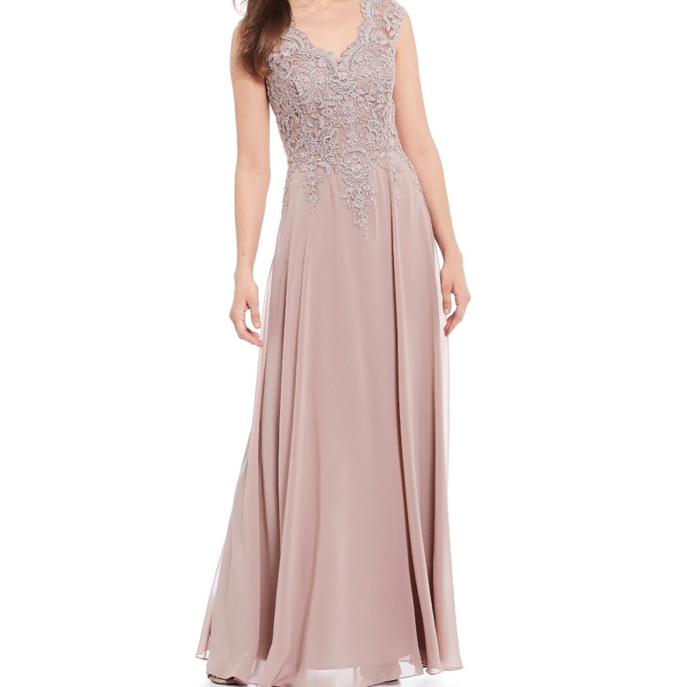 Light Mauve mother of the bride dress + shall